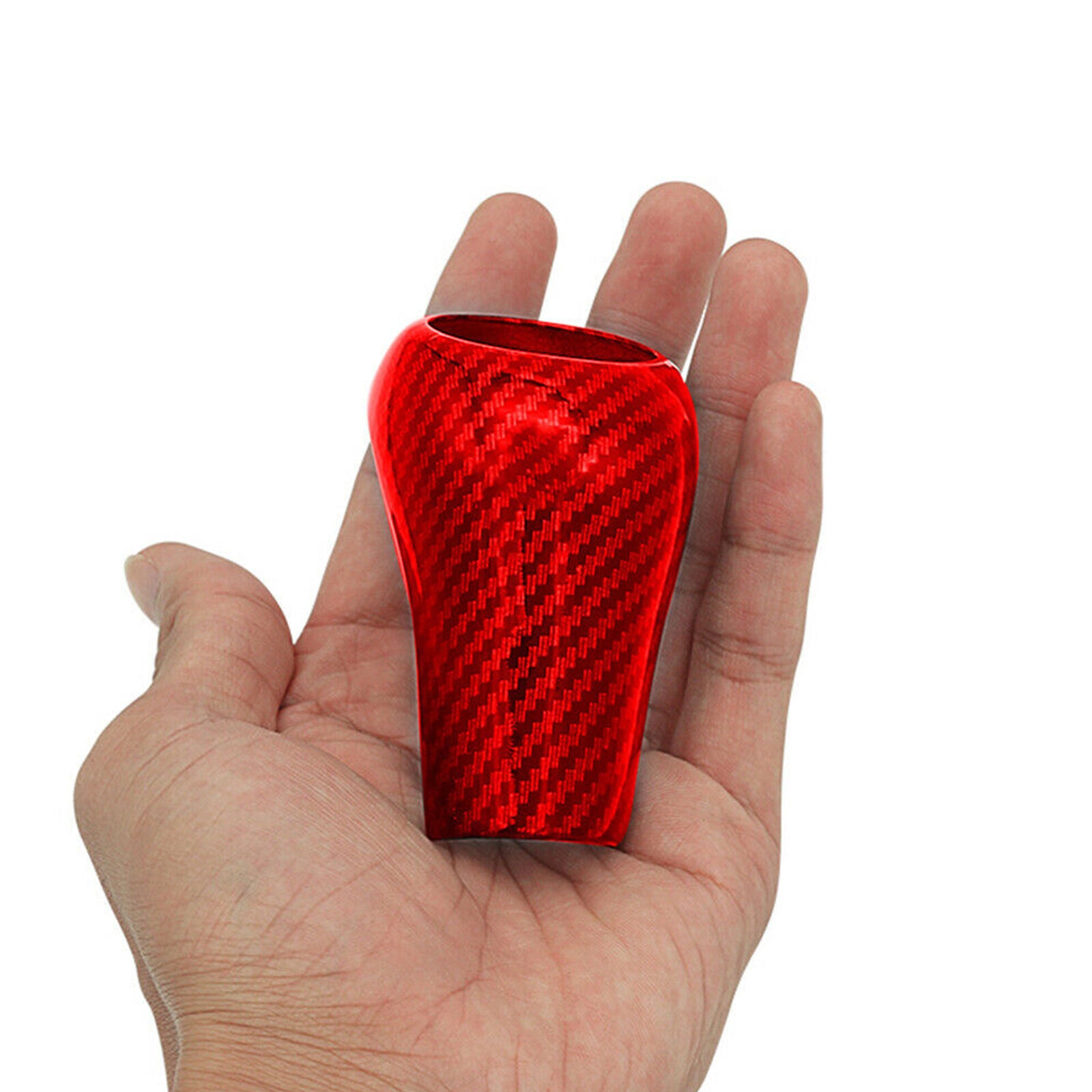 Red Carbon Fiber Gear Shift Knob Cover Trim For Mercedes-Benz W204 C E G GLS