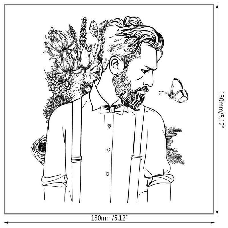 Elegant Man DIY Silicone Clear Stamp Seal Scrapbook Embossing Album Decor