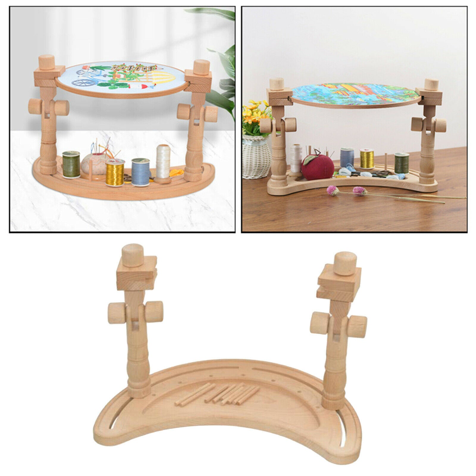 Embroidery Stand Adjustable Cross Stitch Rack Frame Hoop Desktop Sewing Tool