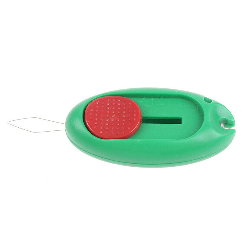 Random Color 1pc Needle Threader With Thread Cutter For Needlework Access.l8