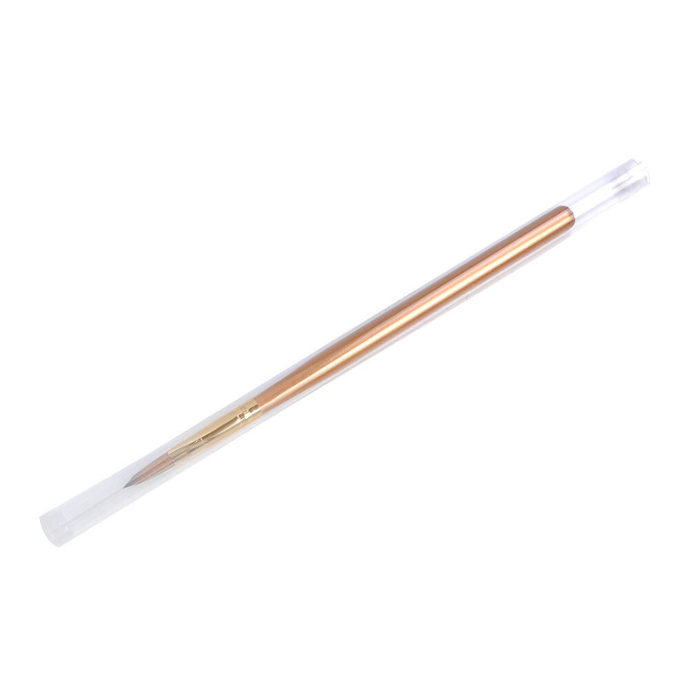1X Professional Size 8 Acrylic Nail Sable Brush Pen Nail Art Builder Tips Golden