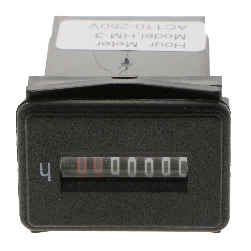 AC110-250V Hour Meter Timer Boat Outboard Inboard Marine Lawn Tractor