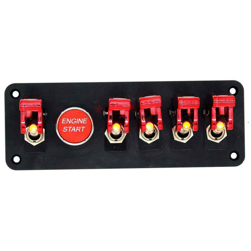 6-speed 12V auto start switch, ignition switch panel, engine start button for