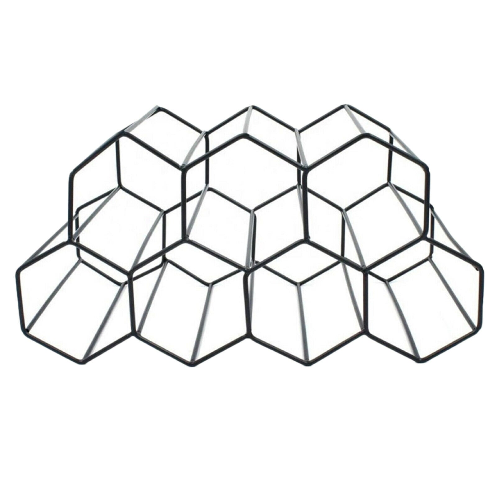 3 Tier Hexagonal Metal Freestanding Floor Stands for Counter Mini Bars Home
