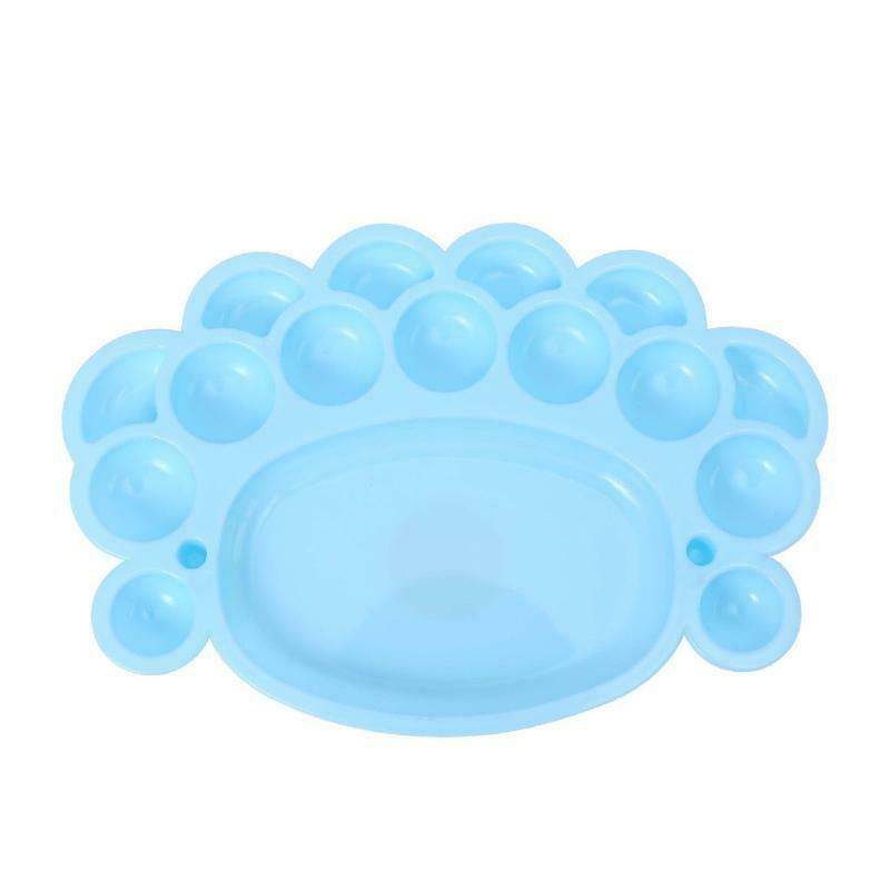 Large Footprint Colorful Paint Tray with 16 Different Wells Ideal for Artists