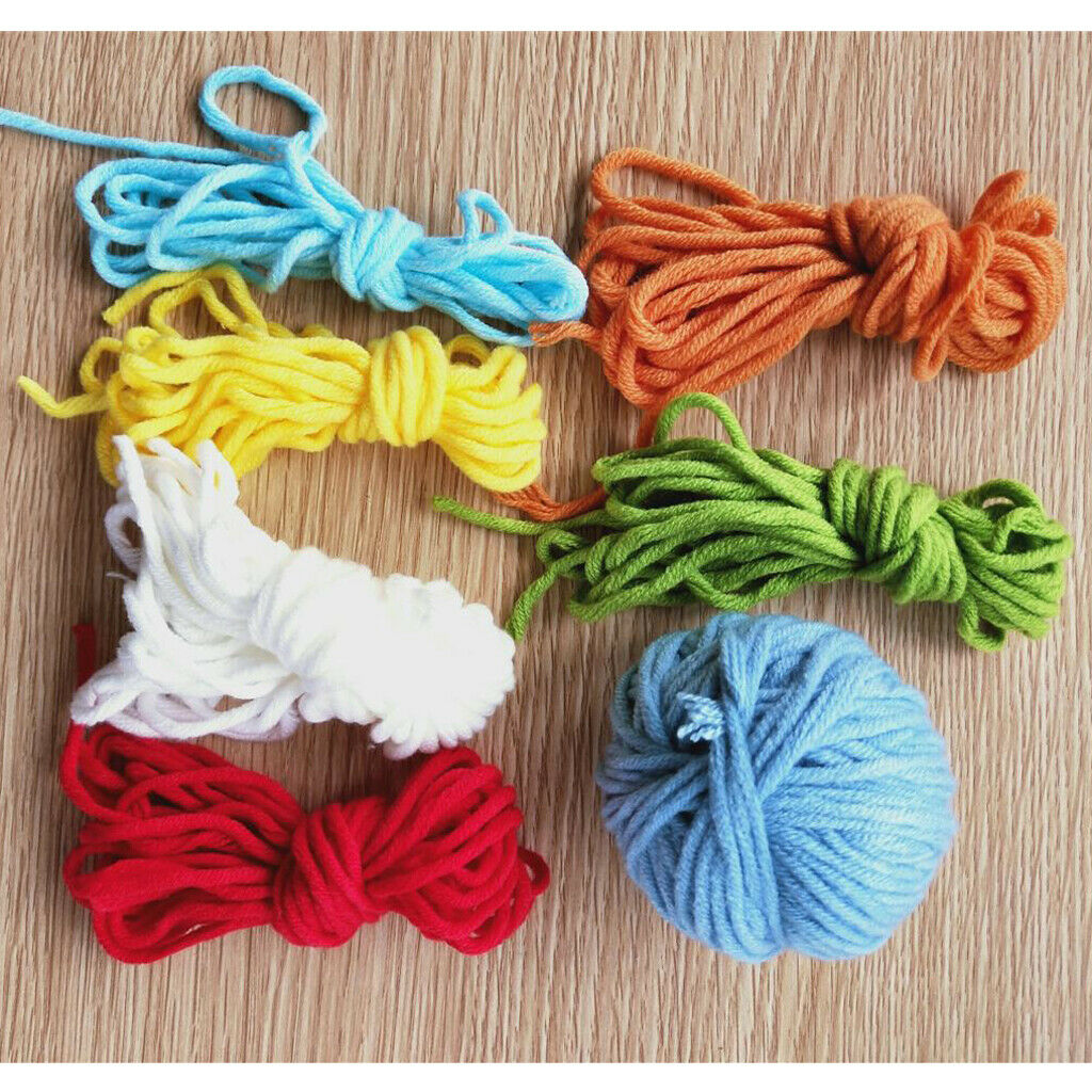 Rainbow Punch Needle Kits with Basic Tools Soft Yarn DIY Needlework 20cm