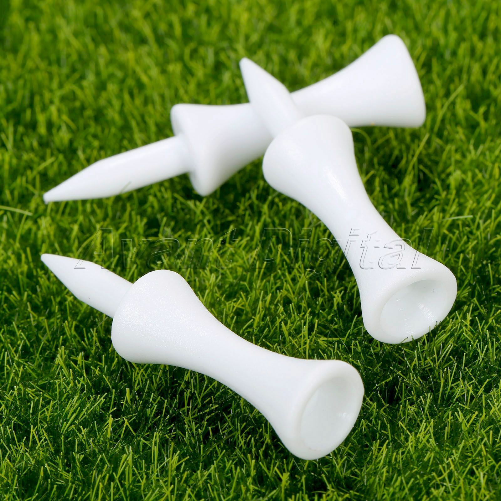 New 48mm Golf Tees Step Down Plastic Graduated Castle Tee Height Control 100pcs