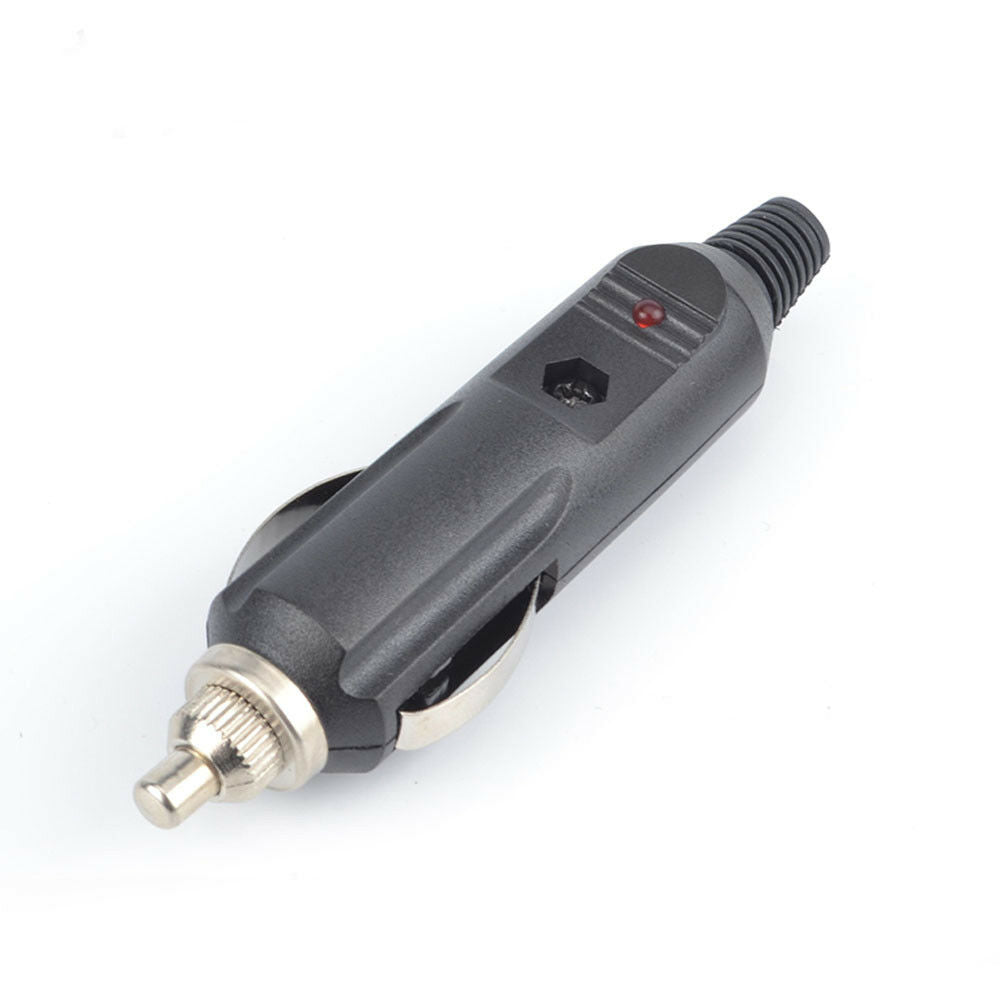 1PCS 12V Male Car Lighter Socket Plug Connector With Fuse Red LED