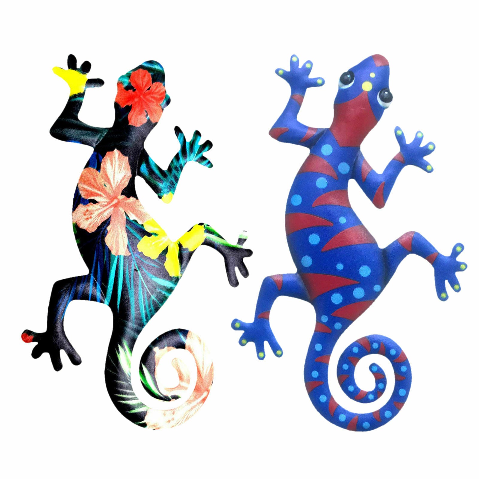 2pcs Handmade Gecko Wall Decoration Lizard Hang for Home Living Room Garden