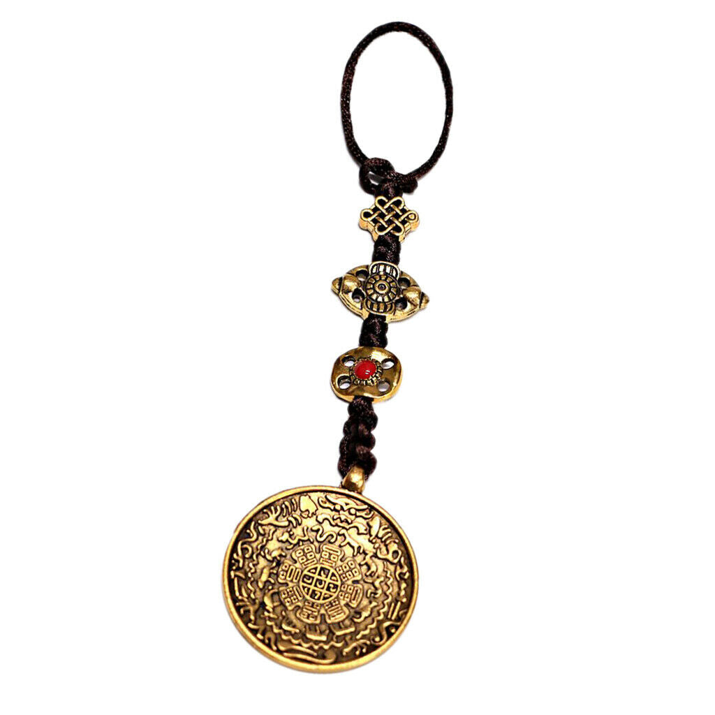 Tibetan Necklace In Copper Hanging Smooth Back Amulet Car Hanging
