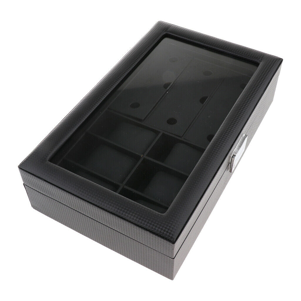 Luxury Watch Storage Case Eyewear Display Case for Men Women Black