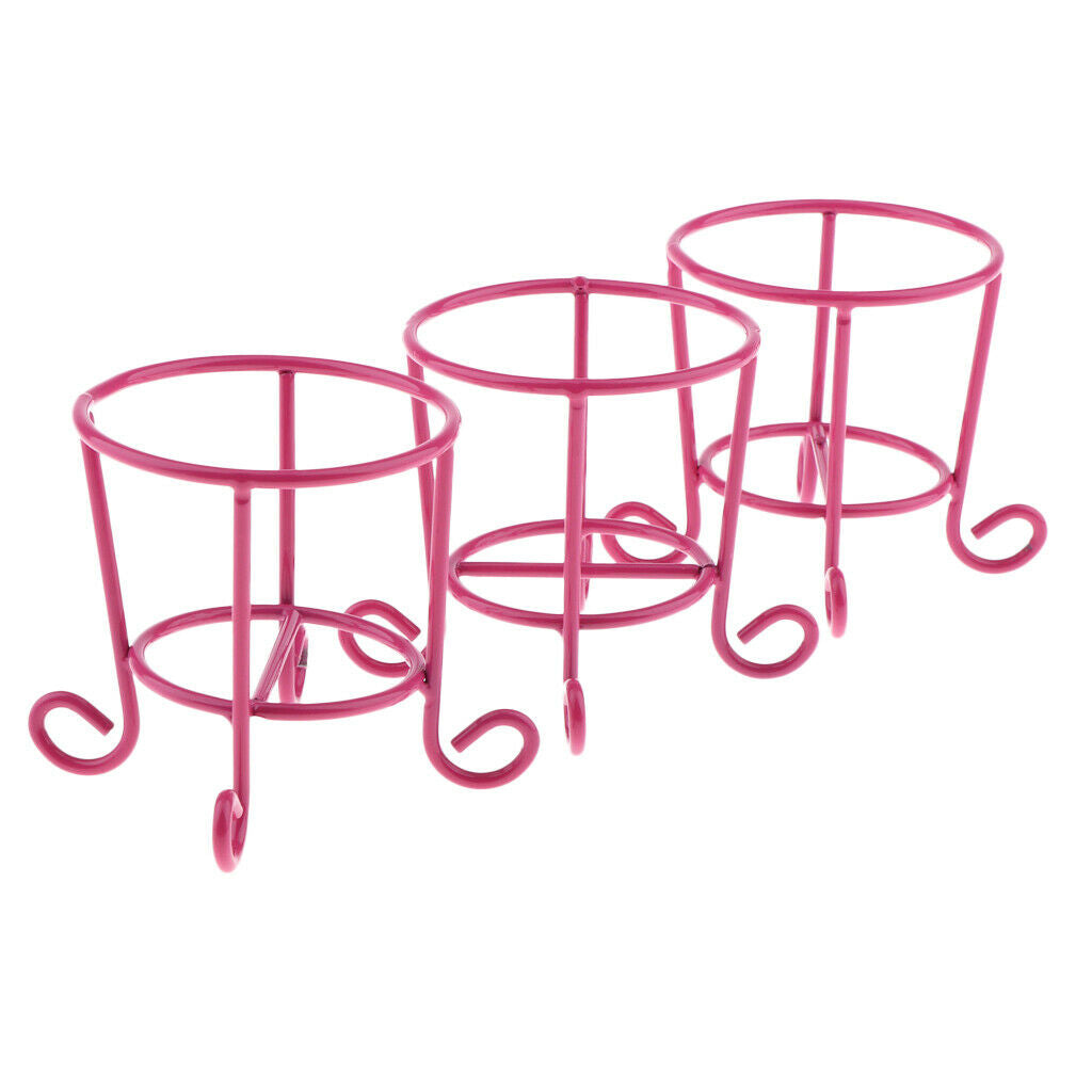 3pcs Lovely Cute Makeup Sponge Blender Powder Puff Holder Stand Rack Red