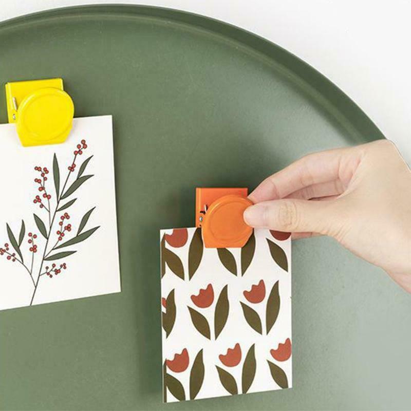 Colorful Magnetic Memo Note Paper Clamp Randomly Color Ideal for Classroom Home
