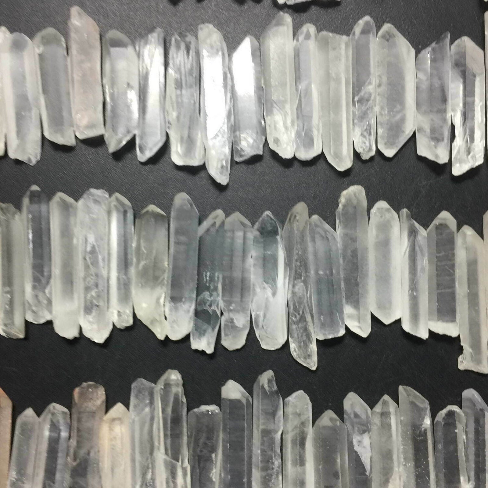 100pcs Polishing Natural Clear Quartz Crystal Points Terminated Wand Specimen