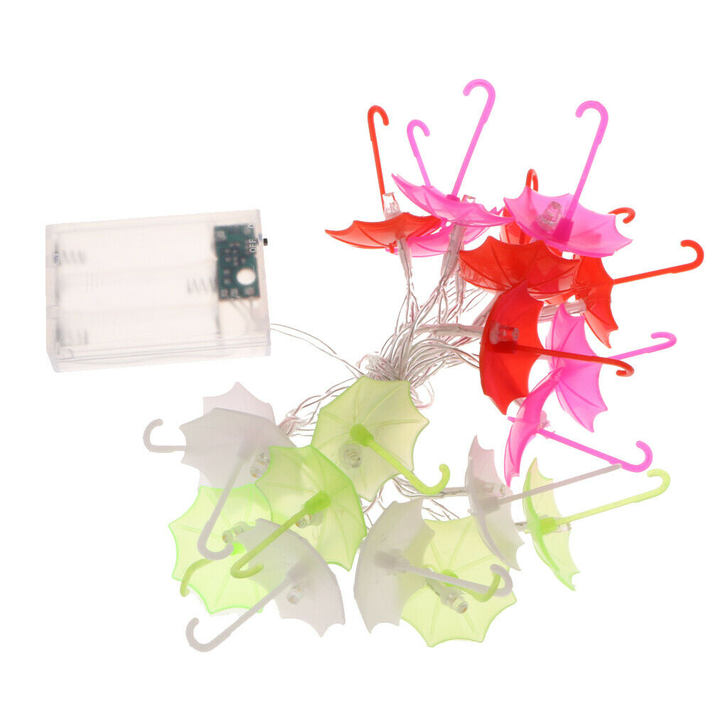 2m Warm White Fairy String Light Battery Operated Indoor Outdoor Umbrella