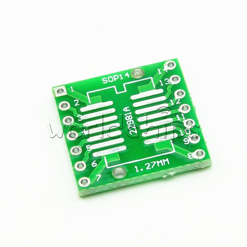 10PCS SOP14 SSOP14 TSSOP14 to DIP14 PCB SMD DIP/Adapter plate Pitch 0.65/1.27mm