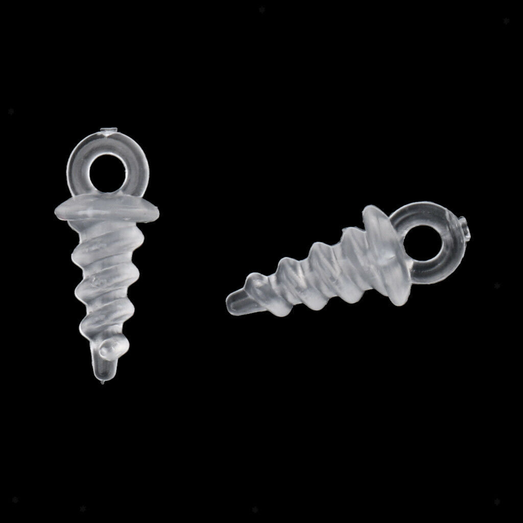 100 pcs Bait Screws  Up Pegs / Screws Carp Fishing Chod Rigs Transparent