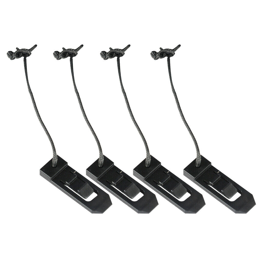 4x Surfboard     Clip Paddleboard Skeg Fin Buckle Water Sports Black