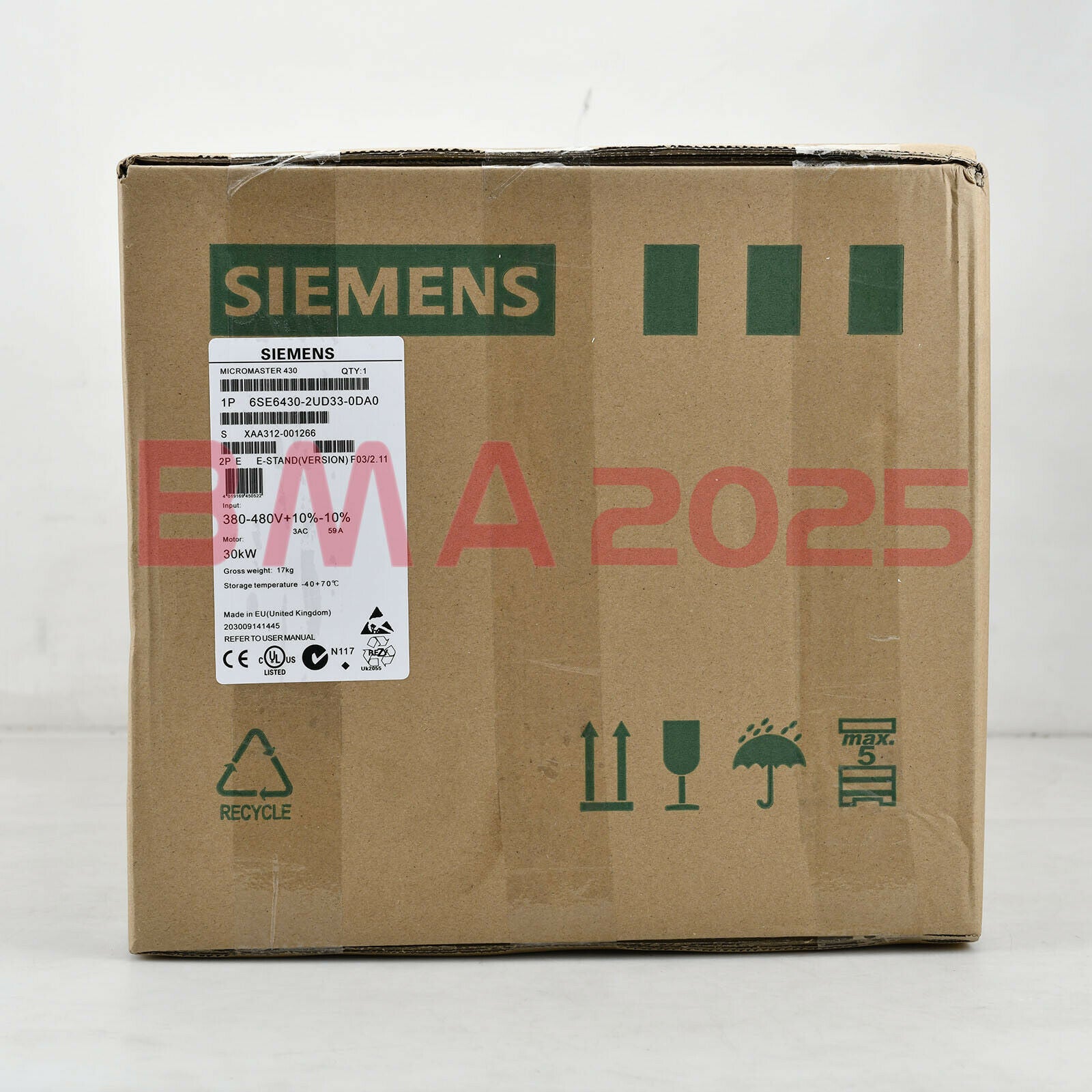 1PC New 6SE6430-2UD33-0DA0 Inverters 30kw 1year warranty DHL free Ship SM9T