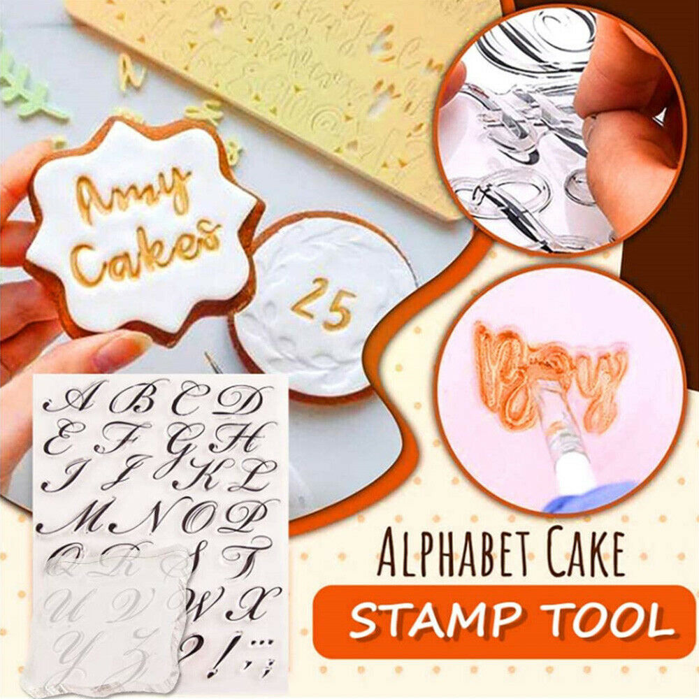 DIY Alphabet Cookie Cutter Pattern Embosser Stamp Sticky Family Member Holiday