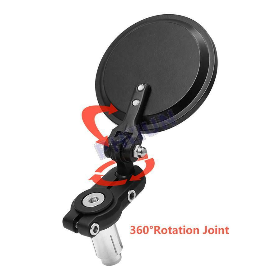 2x Motorcycle Scooter Handlebar Mirrors Side Mirrors Universal Aluminum Alloy