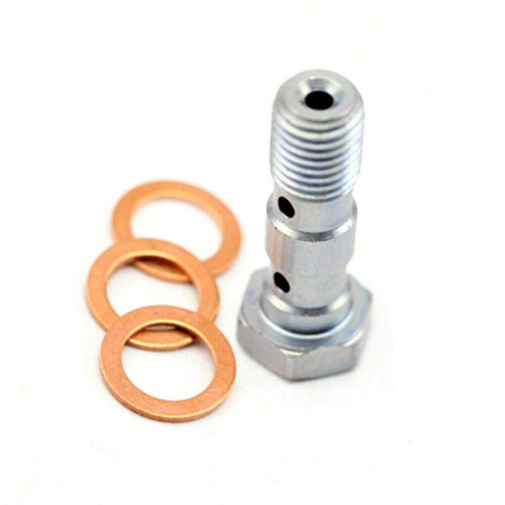 Double Stainless Brake Banjo Bolt 10mm M10 x 1.25MM Caliper Master Cylinder