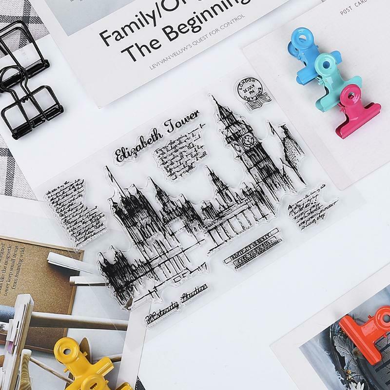 1PC Elizabeth Tower Transparent Silicone Stamp For DIY Scrapbooking Photo Album