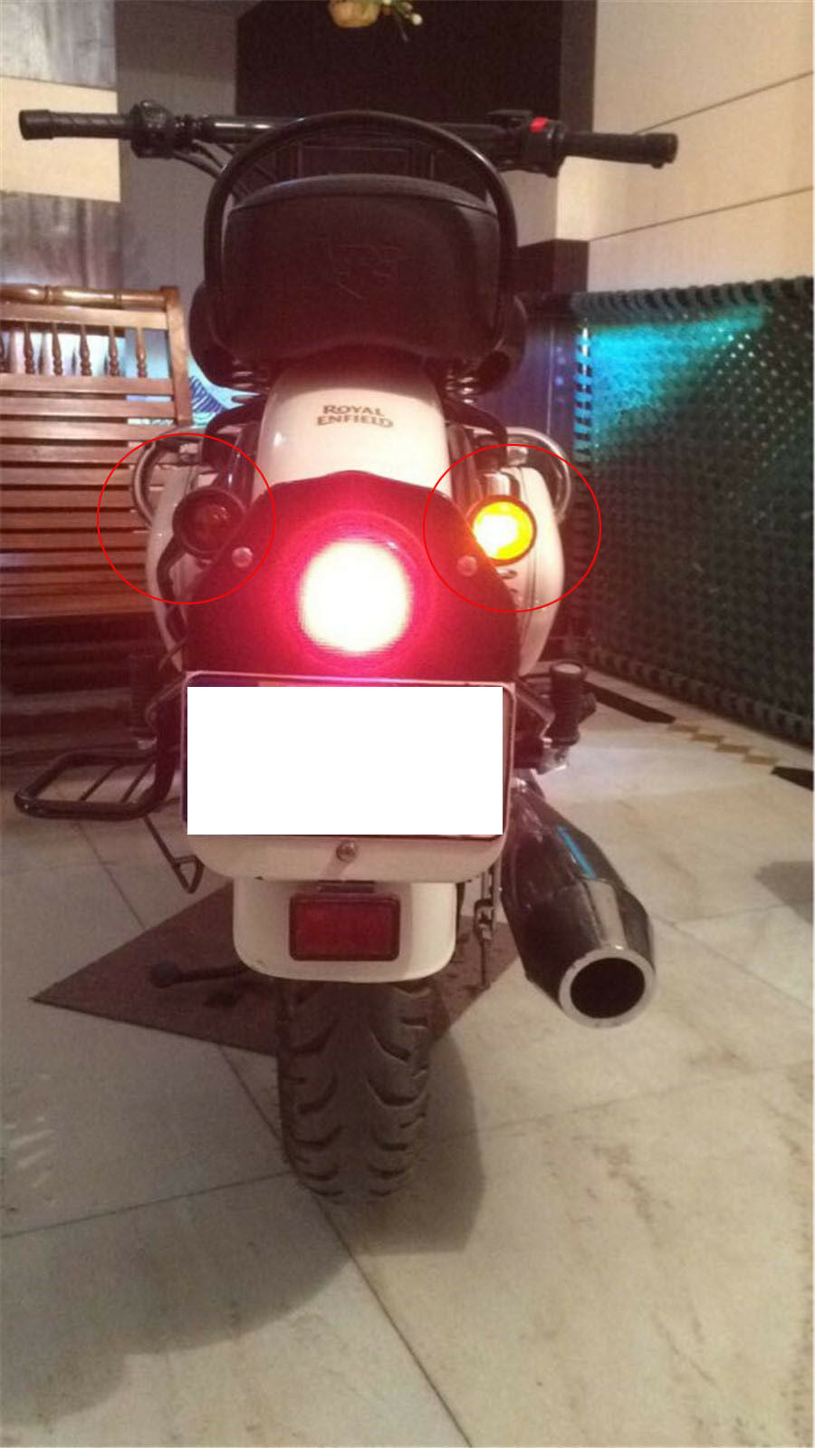 Motorcycle Turn Signal Light Amber LED Indicator For Cafe Racer Chopper Bobber