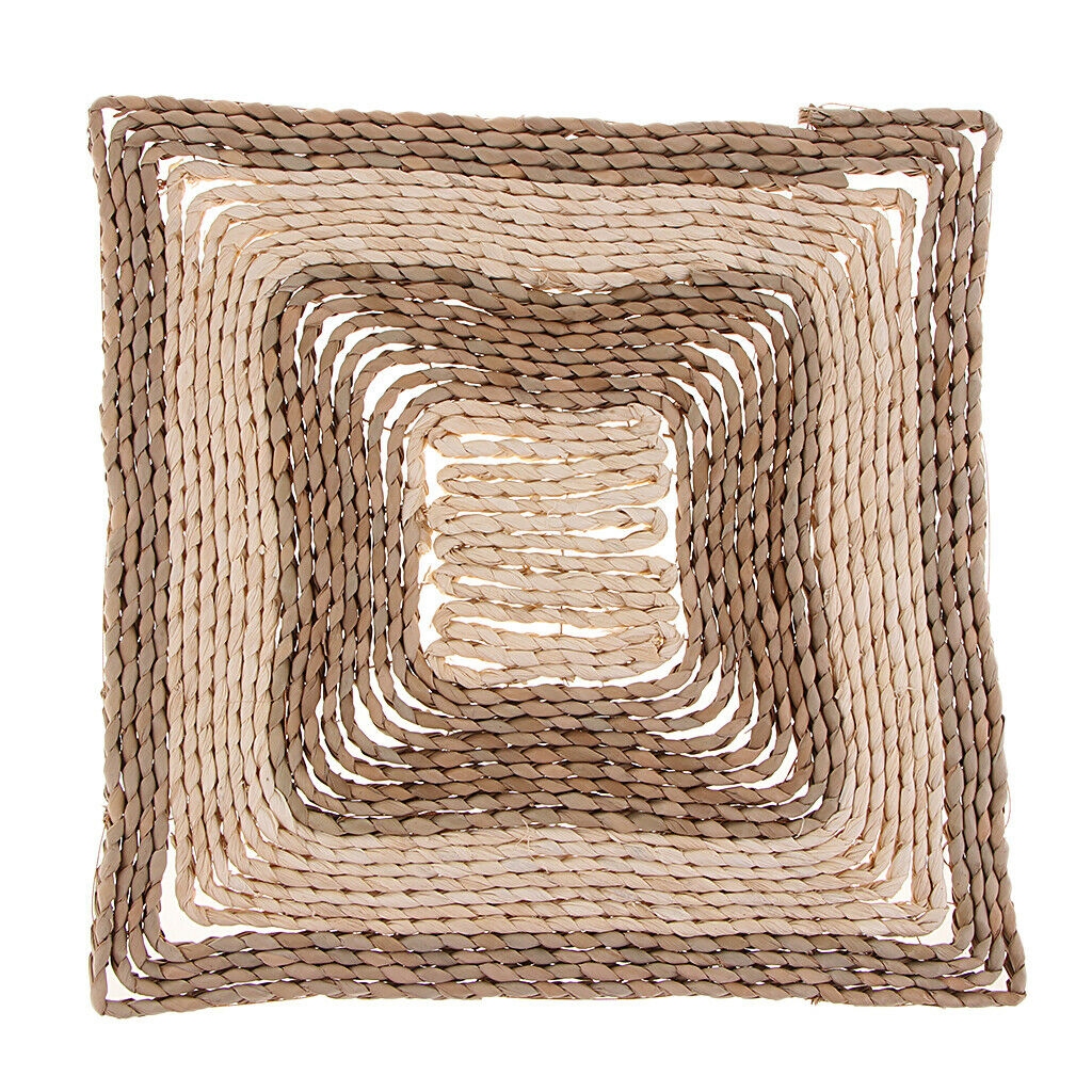 Rustic Handmade Woven Cushion Chair Pad Braided Seat Floor Pillow Patio