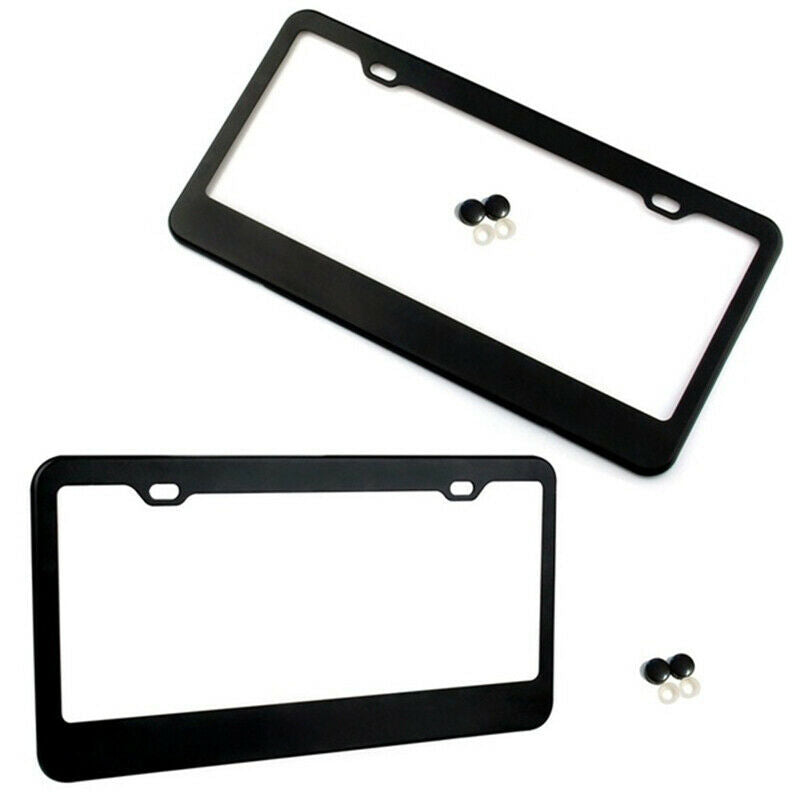 US Ca 2xChrome Stainless Steel Car Truck License Number Plate Frame+Screw CaH Pb