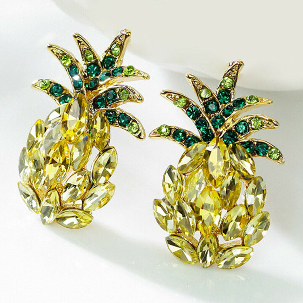 Ladies Girls Shiny Pineapple Studs Earrings Ear Studs Bohemian Jewelry Gift