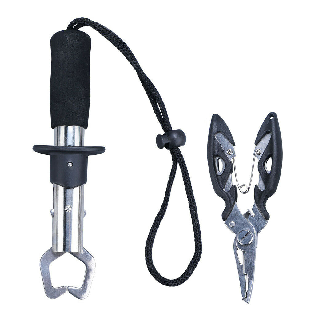 Hook Remover Fishing Plier Scissor & Gripper Tackle Clamp Grabber Tool