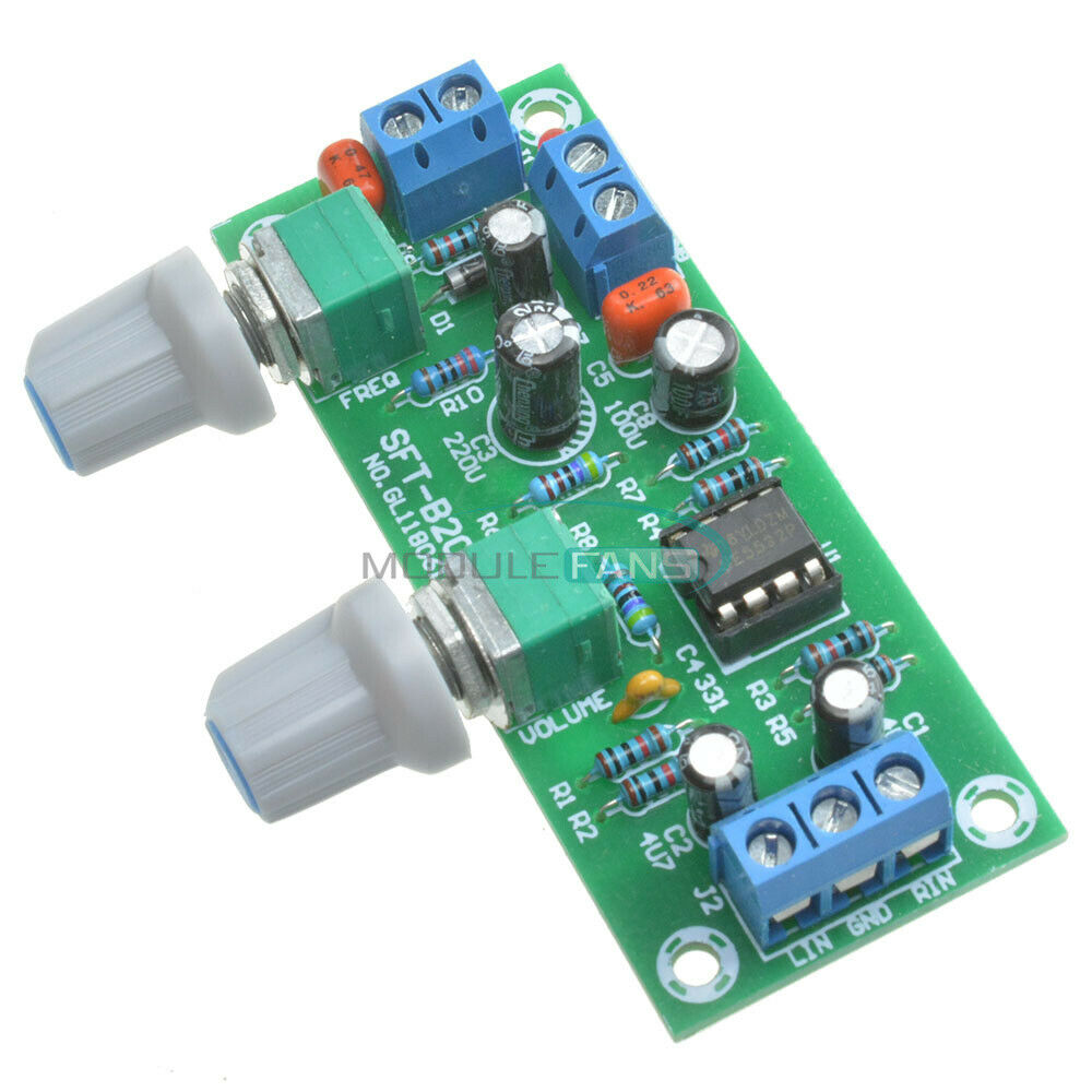 12V 24V NE5532 Low-pass Filter Subwoofer Process Pre-Amplifier Preamp AMP Board