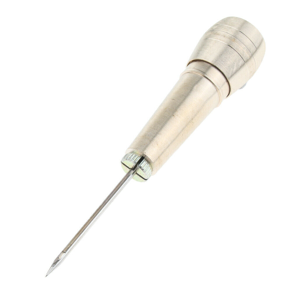 Copper Handle Sewing Awl With 3 Needles Hand
