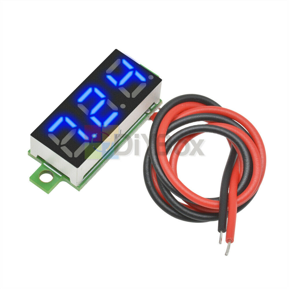 0.28" 2 Wire Mini Blue DC3-30V LED Panel Voltage Meter Display Digital Voltmeter