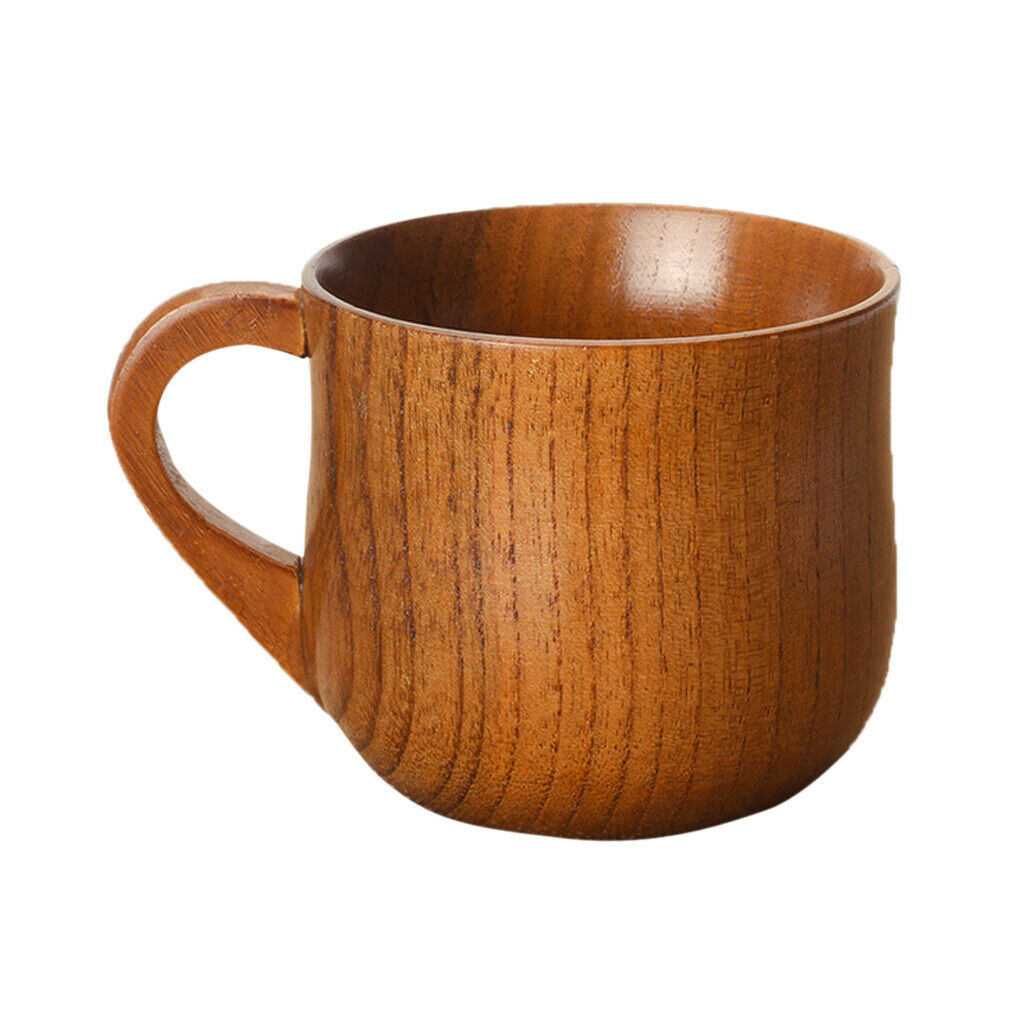 Tea Cups Handmade Wooden Mugs With Handle  Coffee Milk Home Office Decoration