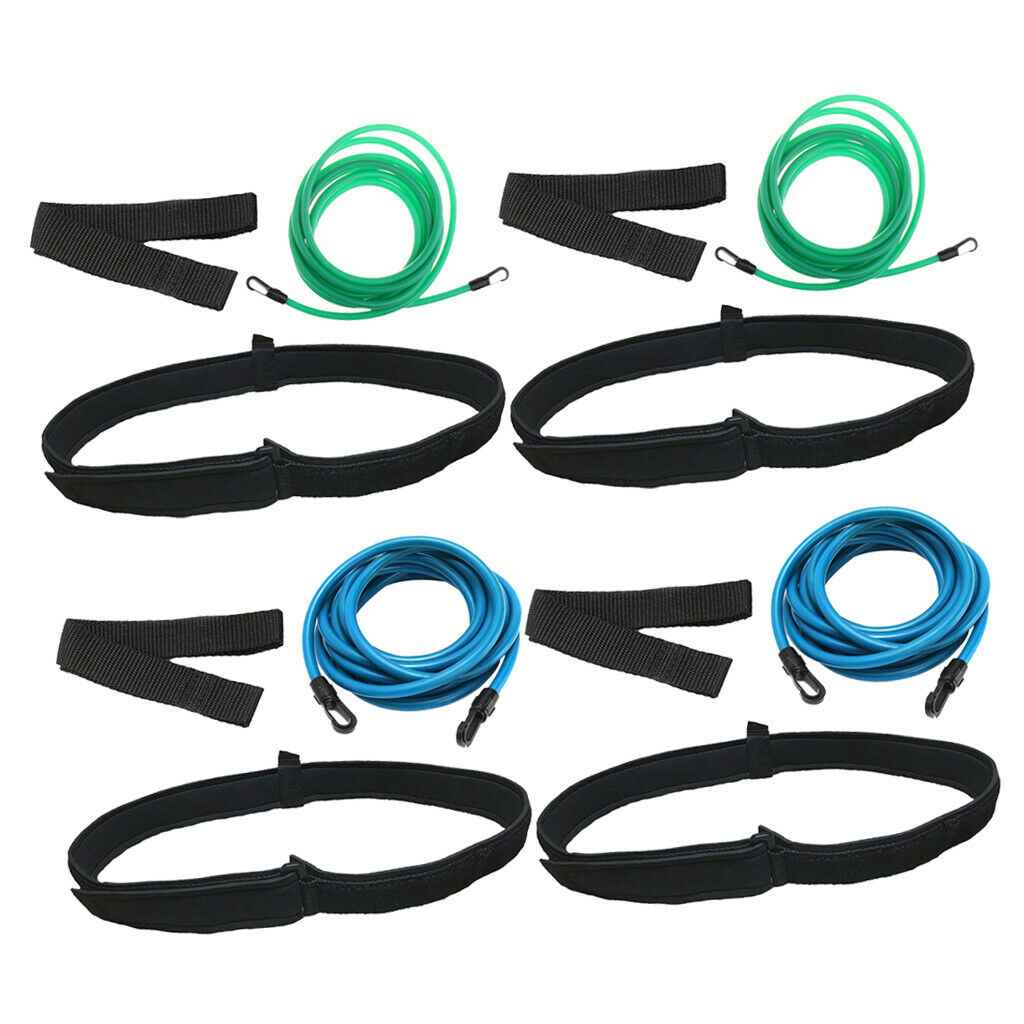 4 Set 3.0M Swim Training Belt Stationary Swimming Swim Training Tool Harness