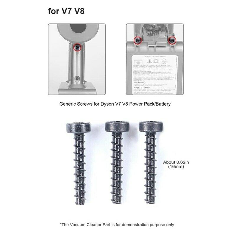 Universal Screws for Dyson V6 V7 V8 V10 V11 Vacuum Cleaner Power Pack/BatterU5K8