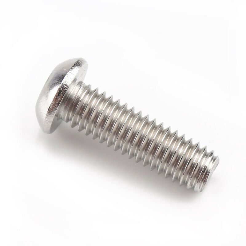 130x Stainless Steel M6 Semi-Circular/Flat Round Head Hexagon Screw Nut + Wrench