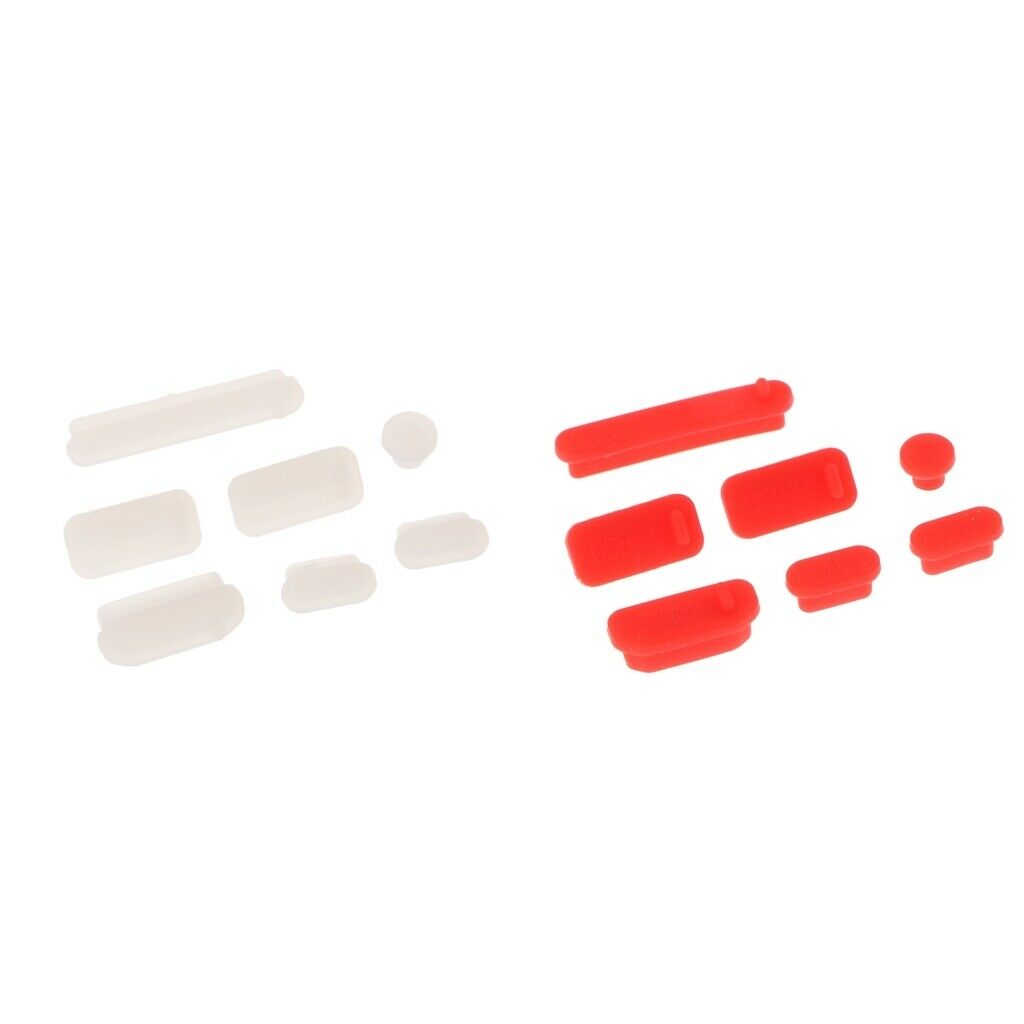 Red + White USB HDMI Audio Port Stopper Dustproof Cover Coverper For PC