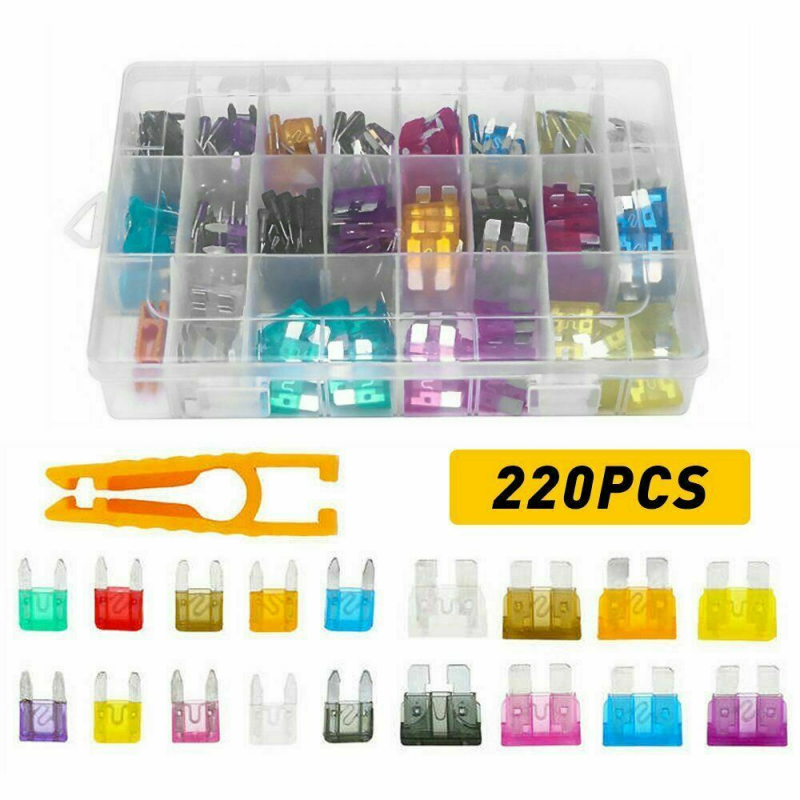 220 Pcs Car Truck Motorcycle Fuse Kit Blade Fuse Classification