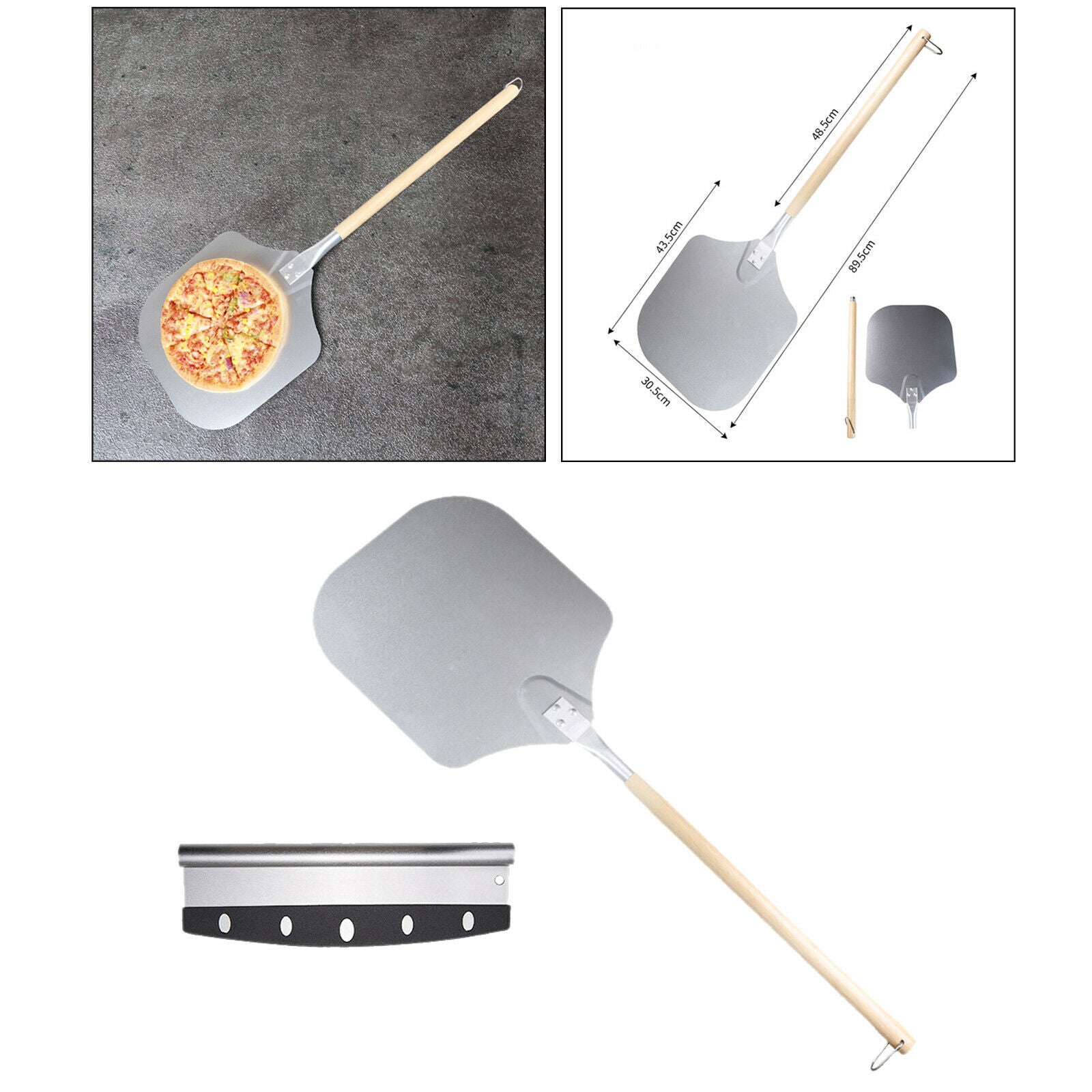 Aluminum Alloy 90cm Pizza Peel Pizza Transfer Spatula Cake Lifter Paddle