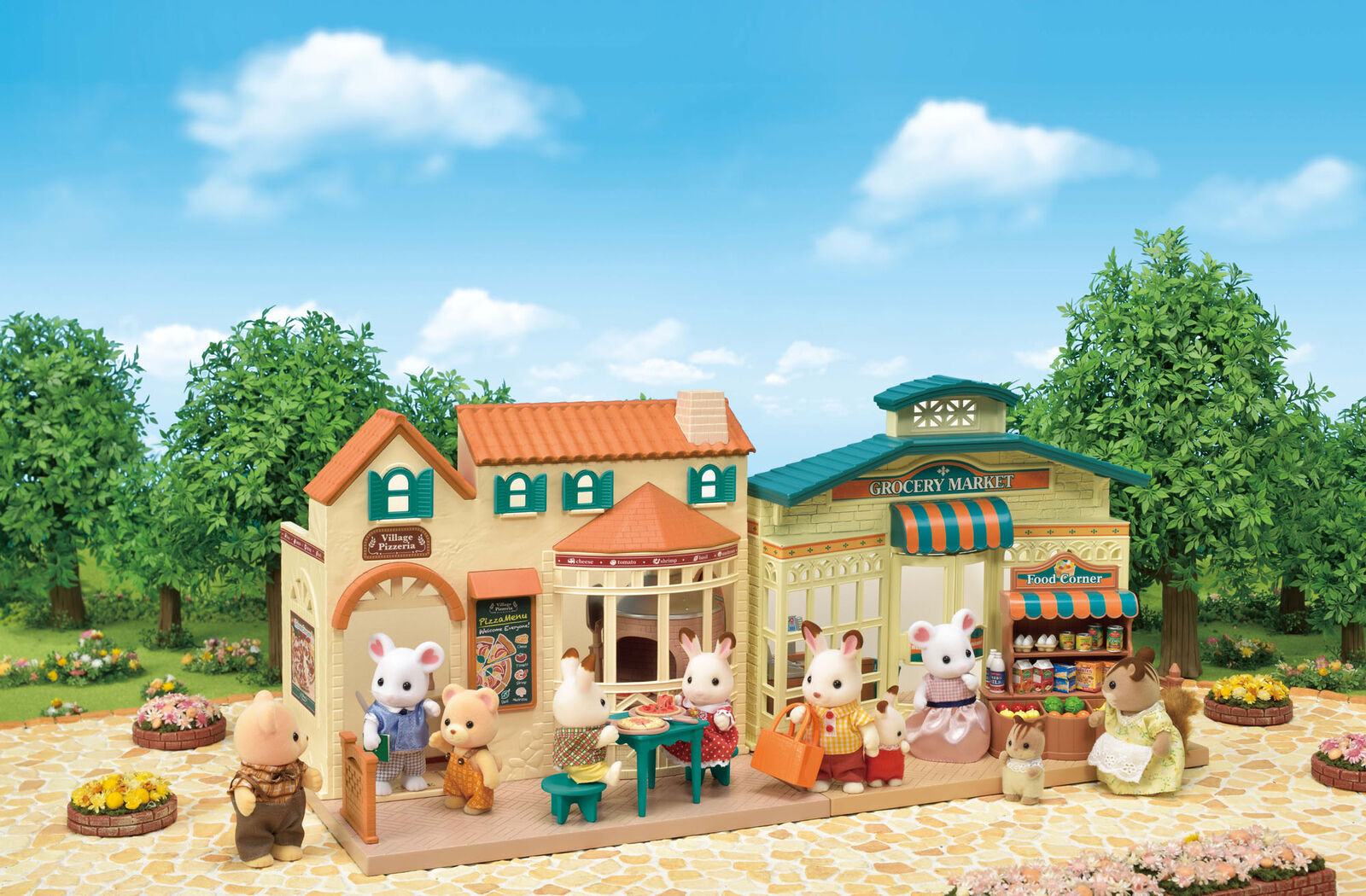 Sylvanian Families Village Pizzeria 5324 Set Childrens inc 31 Pieces Ages 3+