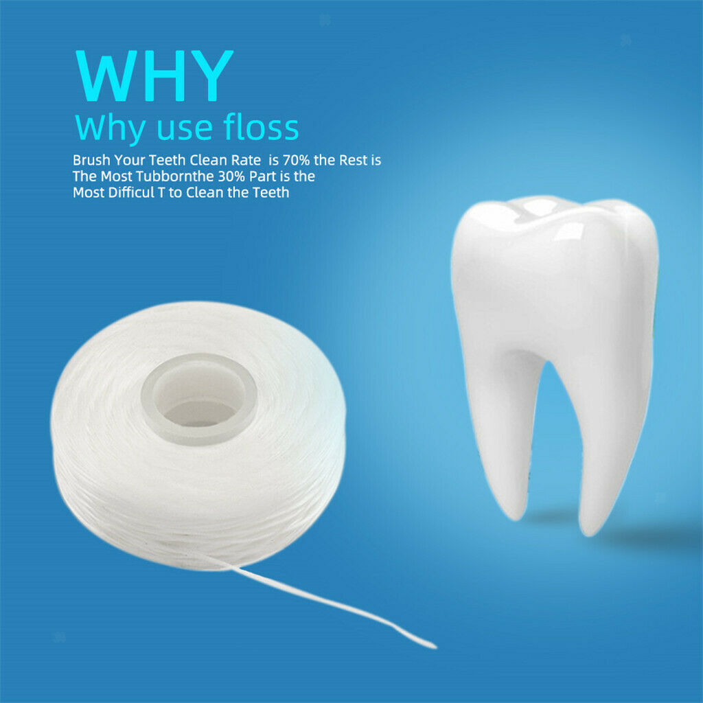 50m Mint Flavor Nylon Teeth Cleaning Floss Disposable Dental Flosser Cleaner