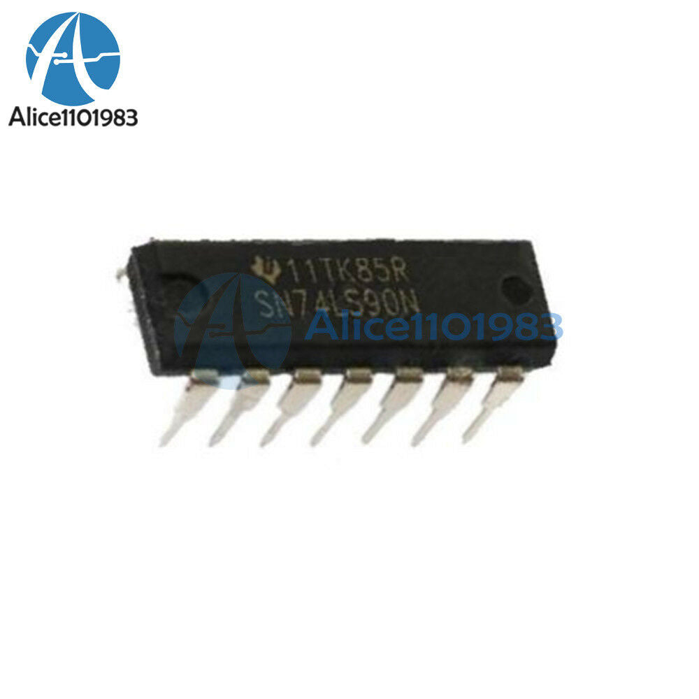 2PCS 74LS90 SN74LS90N IC Decade Divide-by-12 and Binary Counter DIP14