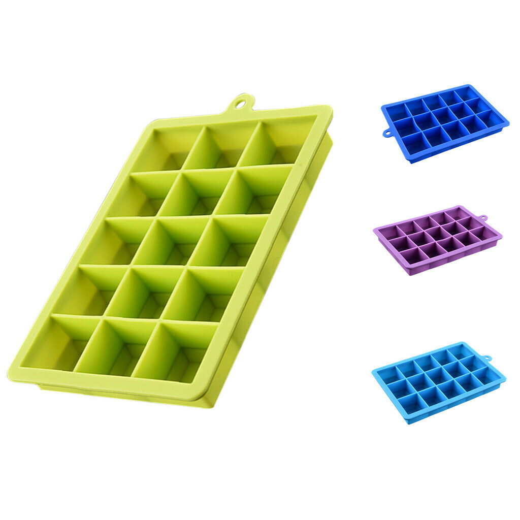 1x Ice Maker Cube Square Tray Molds   Cube Cocktail Chocolate Green