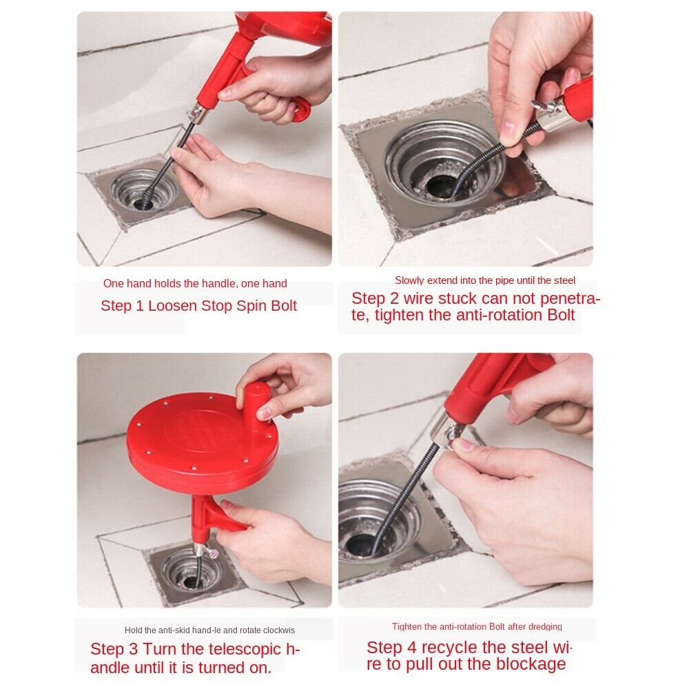 Hand-Cranked Sewer Pipe Dredger Pipe Dredger Manual Toilet Dredge For Home Hotel