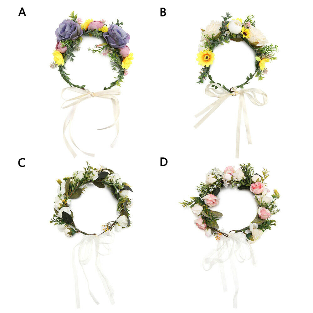 Decor Women Festival Flower Headbands Wedding Wreath Crown Hair Accessories