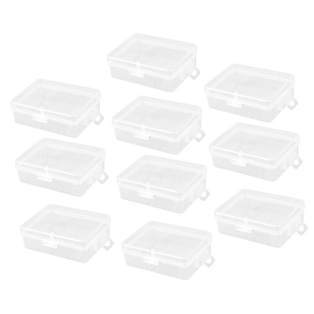 10x Clear Small Storage Box Hardware Collection Home Organizer