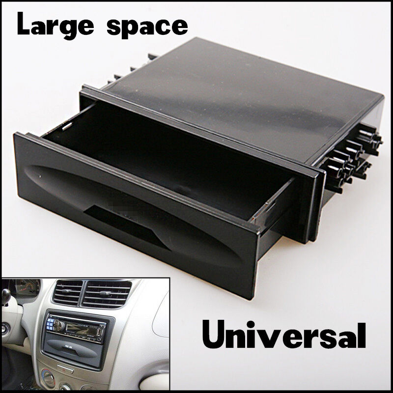 Single Din Car auto Dash Radio Installation Pocket Kit Storage Box Universal